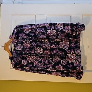 Loft ruffle v-neck/ sleeve blouse Large